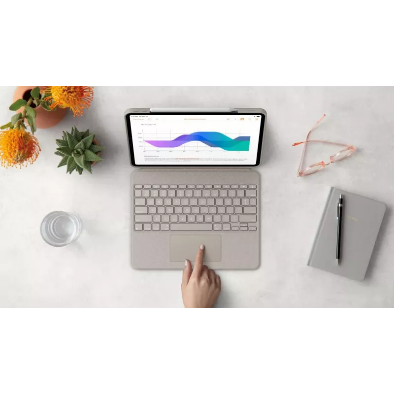 LOGITECH Combo Touch - Sand pre iPad Pro 12,9 palca (5. gen.) - US International QWERTY