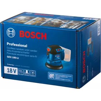 Bosch GEX 185-LI Professional excentrická brúska 10000 OPM modrá