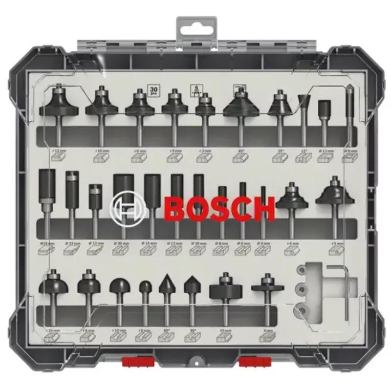 Bosch 2607017474 sada fréz, 30 kusov, stopka 6 mm