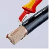 Rezací nôž Knipex 98 55 SB červený žltý pevná čepeľ