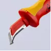Rezací nôž Knipex 98 55 SB červený žltý pevná čepeľ