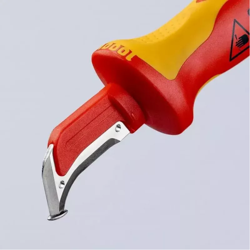 Rezací nôž Knipex 98 55 SB červený žltý pevná čepeľ
