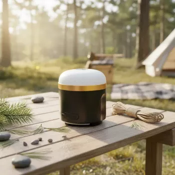 Kempingová lampa na batérie EcoFlow SCLI-B — 400 lm, 3.600 mAh, USB‑C vstup, ABS+TPR puzdro