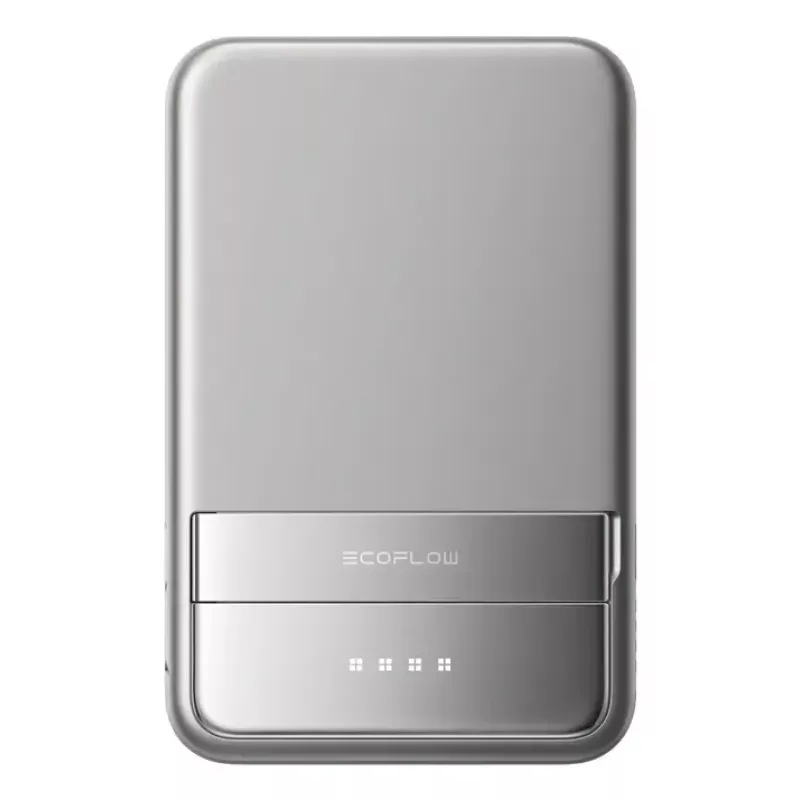 Powerbanka EcoFlow Rapid 5000 (lithium-ión 5000 mAh, PD rýchle nabíjanie, 30 W celkom, bezdrôtové, USB-C, strieborná)