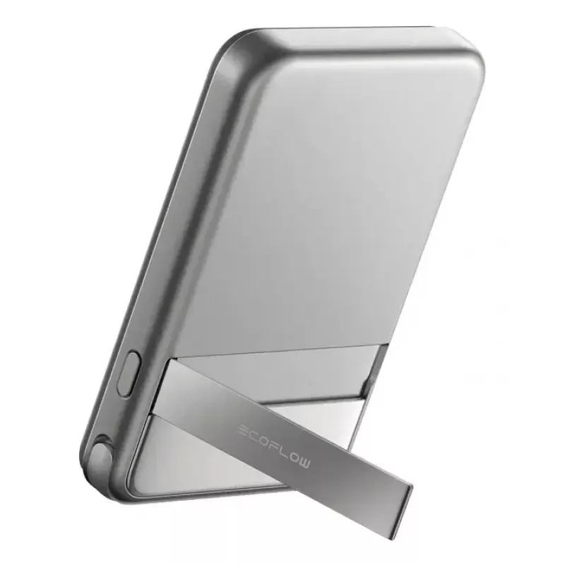 Powerbanka EcoFlow Rapid 5000 (lithium-ión 5000 mAh, PD rýchle nabíjanie, 30 W celkom, bezdrôtové, USB-C, strieborná)