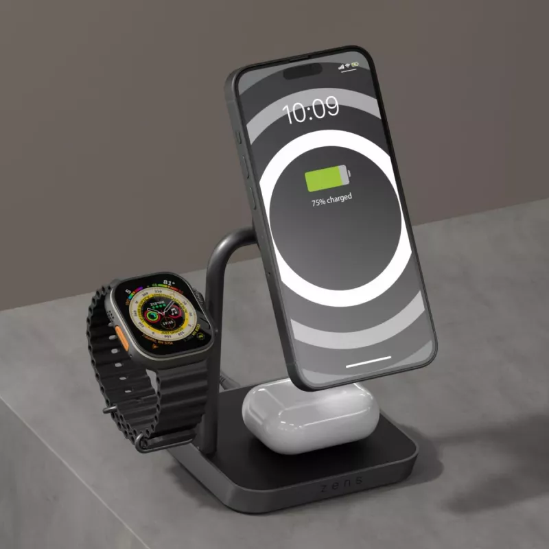 ZENS Office Charger Pro 3 čierna bezdrôtové rýchlonabíjanie interiérové AC