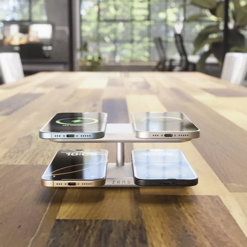 ZENS Quattro Wireless Charger Pro 4 biela