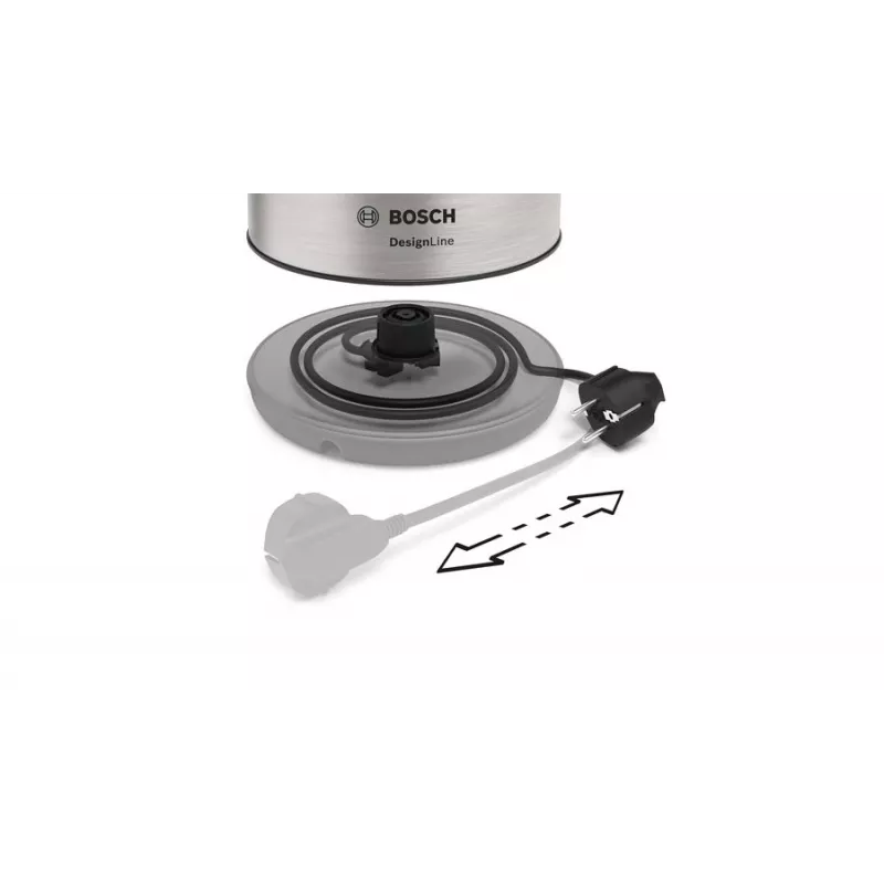 Bosch TWK3P420 kanvica 1,7 l 2400 W čierna, nerez