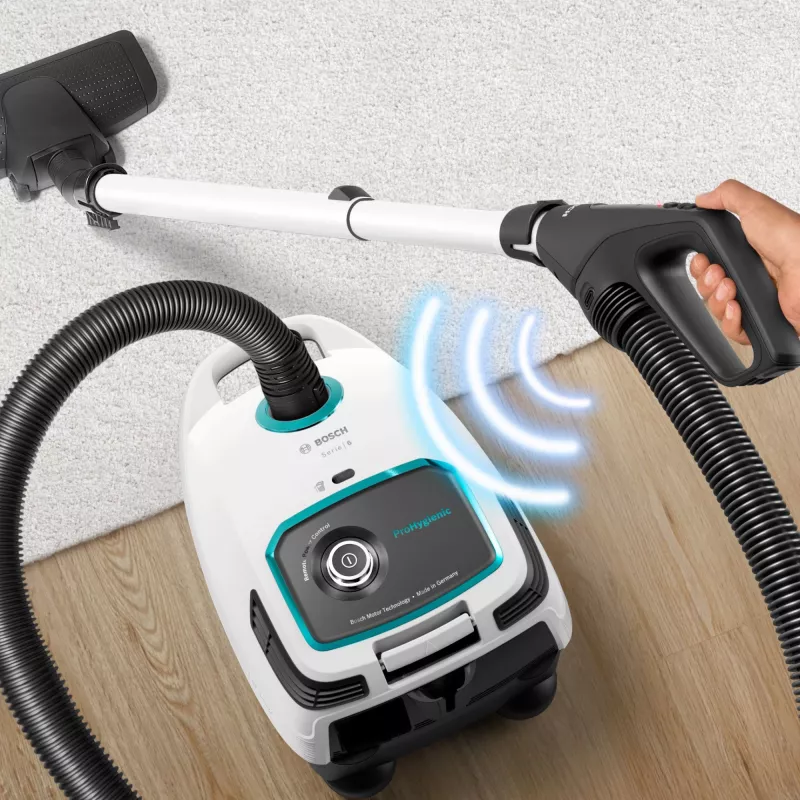 Bosch Serie 6 BGL6HYG1 ProHygienic podlahový vysávač, suchý, 600 W, prachové vrecko, 4 l, biely