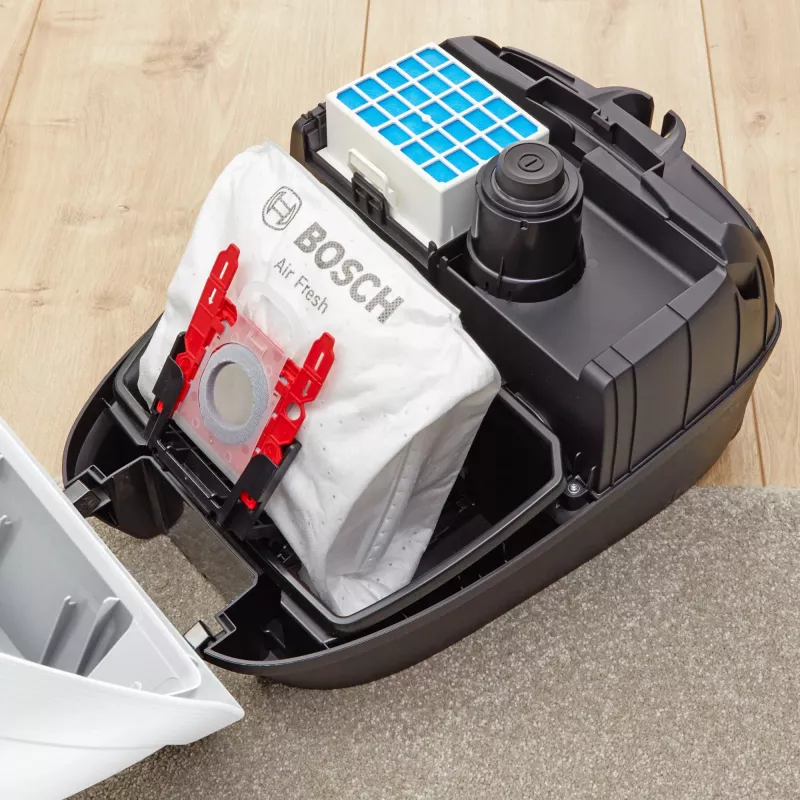 Bosch Serie 6 BGL6HYG1 ProHygienic podlahový vysávač, suchý, 600 W, prachové vrecko, 4 l, biely