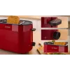 Hriankovač Bosch TAT2M124 — 2 plátky 950 W, červený, centrovanie chleba, rozmrazovanie, lift