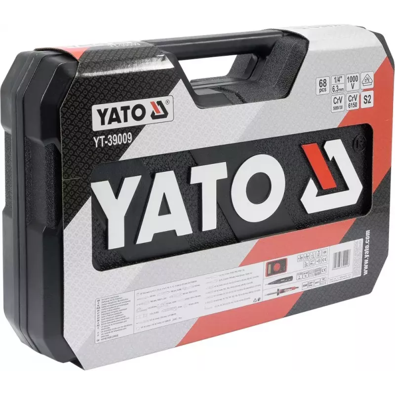 Mechanická sada náradia Yato YT-39009 — 68-dielna sada, 1/4
