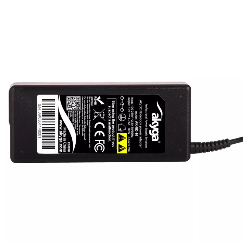 Akyga AK-ND-10 napájací zdroj pre notebook Asus / Toshiba / Lenovo, 90 W, 19 V / 4,74 A, 5,5 x 2,5 mm