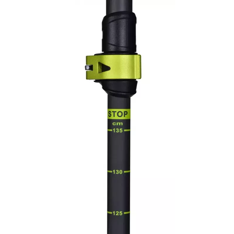 Trekingové palice Viking Carbo Lite čierna lime, 175 cm, karbón, 610 g