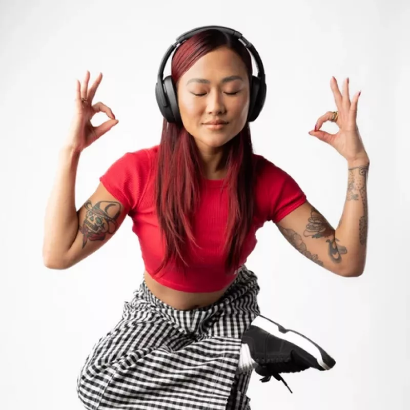 Skullcandy Crusher Evo slúchadlá – bezdrôtový a káblový Over-Ear headset, Bluetooth 5.0, 40 h batéria, USB-C, 3,5 mm, skladacie, čierne