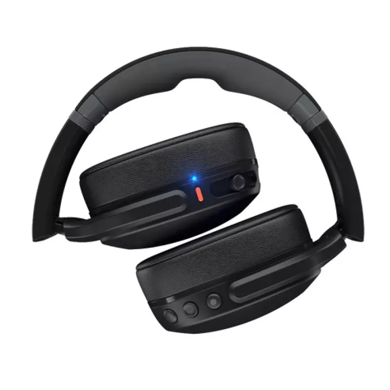 Skullcandy Crusher Evo slúchadlá – bezdrôtový a káblový Over-Ear headset, Bluetooth 5.0, 40 h batéria, USB-C, 3,5 mm, skladacie, čierne
