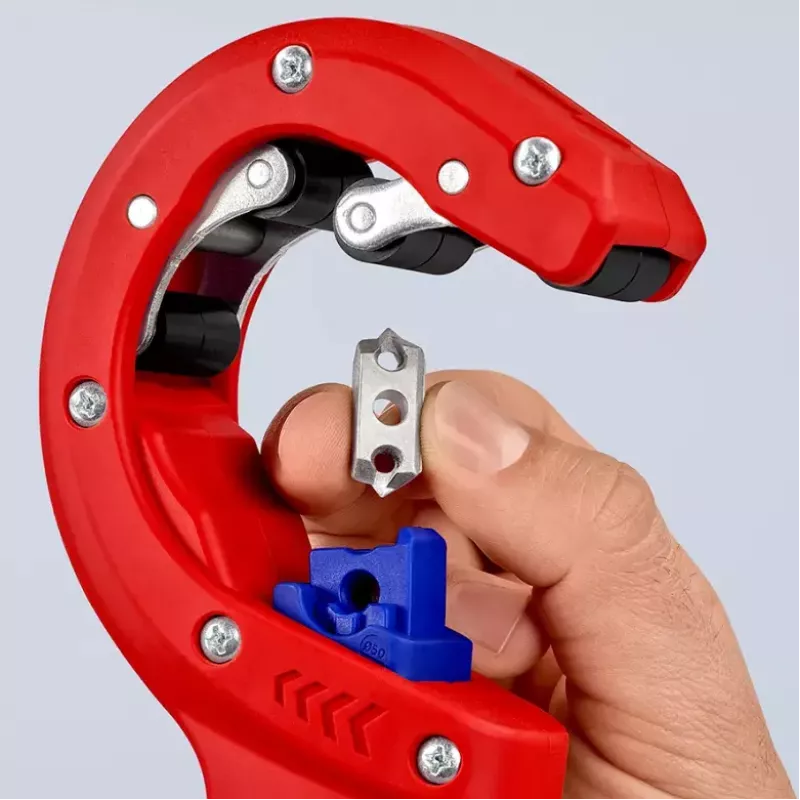 Knipex DP50 90 23 01 BK rezač rúr, červený/modrý