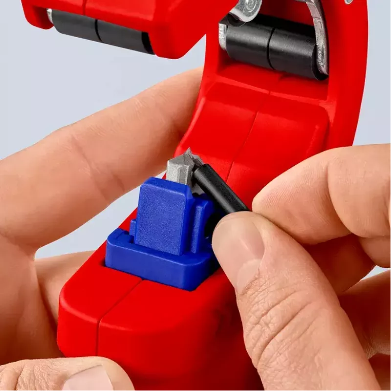Knipex DP50 90 23 01 BK rezač rúr, červený/modrý