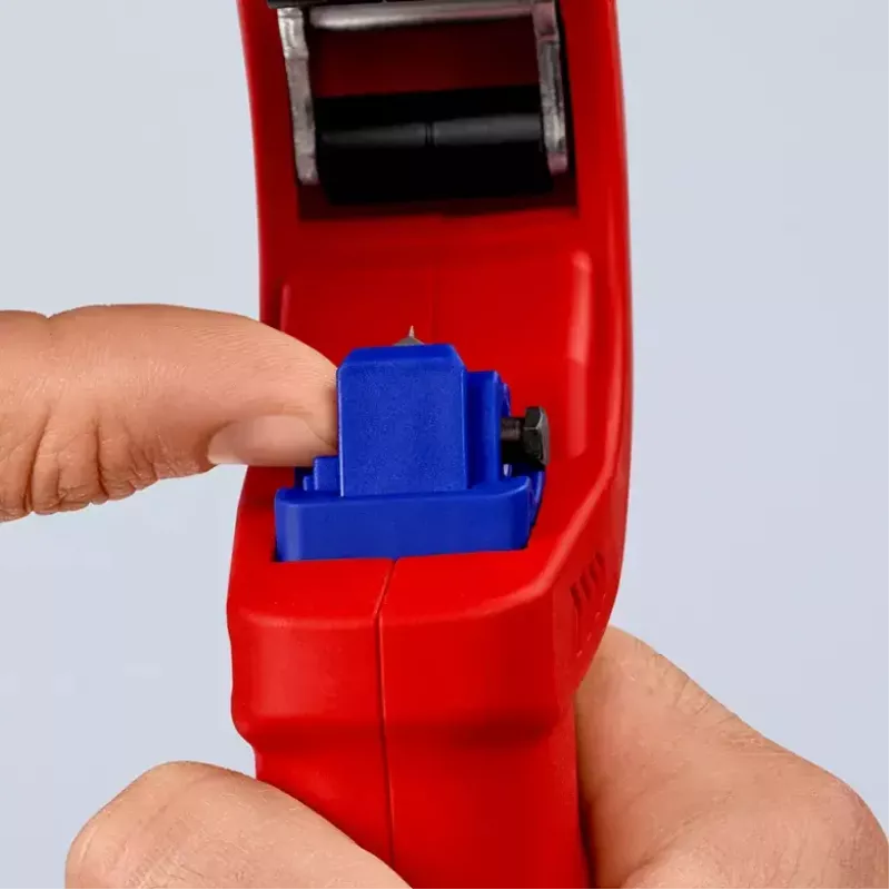 Knipex DP50 90 23 01 BK rezač rúr, červený/modrý