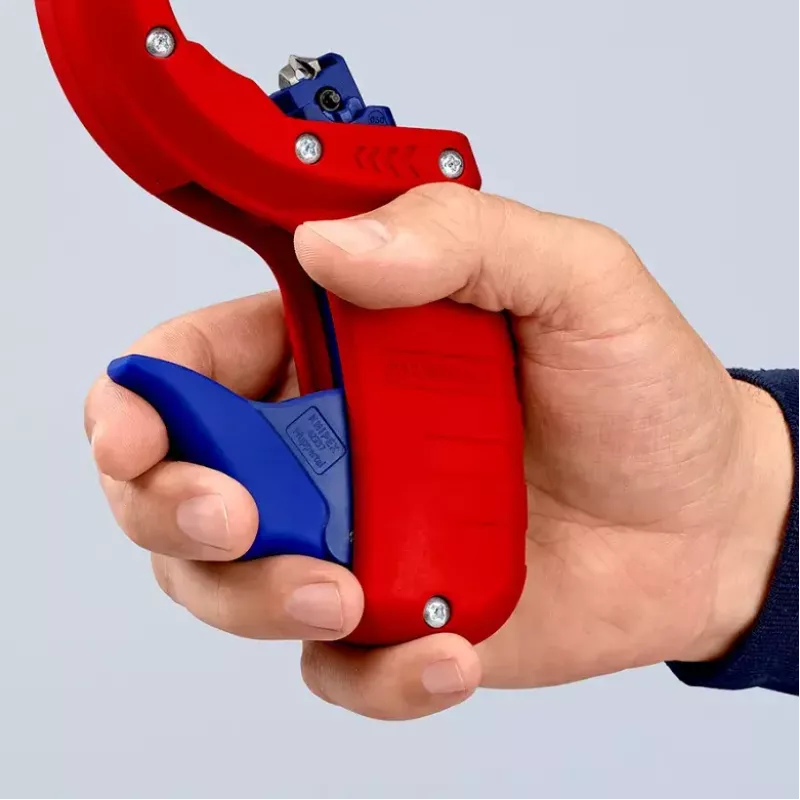 Knipex DP50 90 23 01 BK rezač rúr, červený/modrý