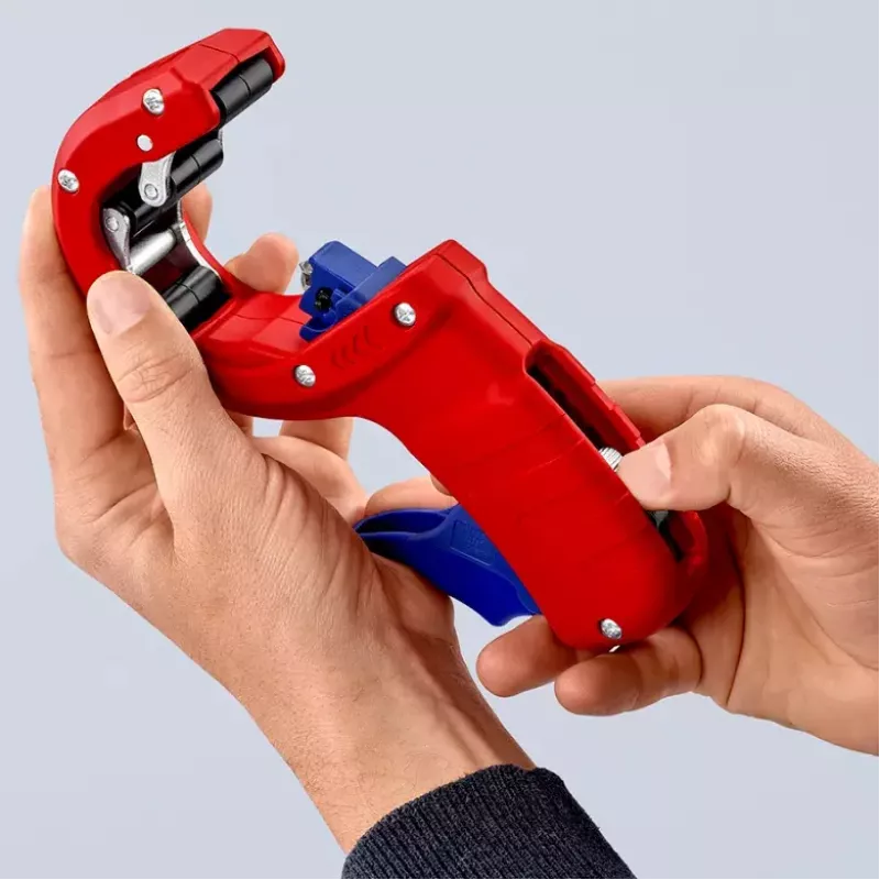 Knipex DP50 90 23 01 BK rezač rúr, červený/modrý