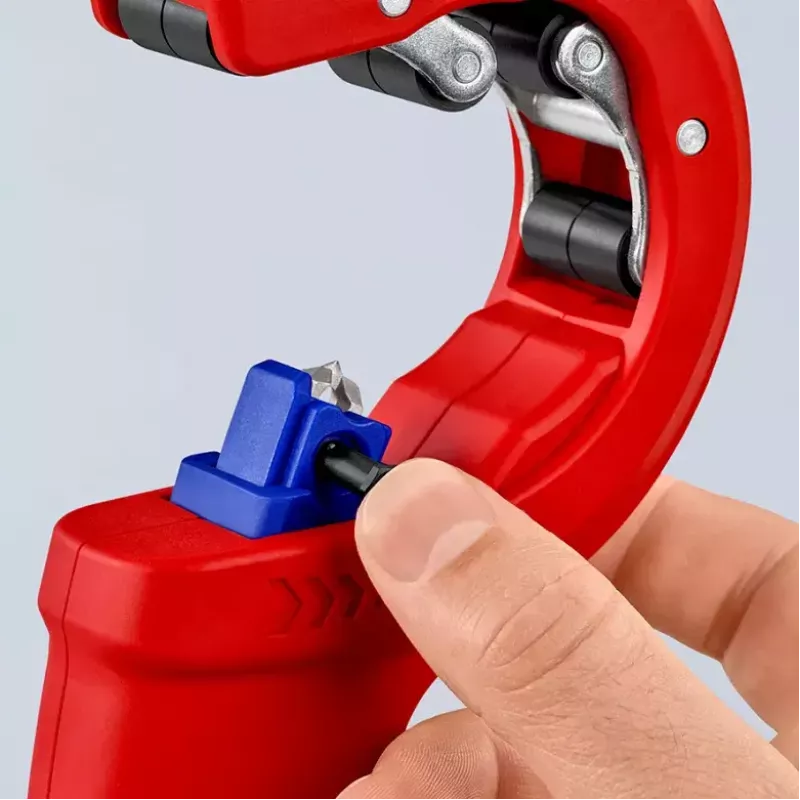 Knipex DP50 90 23 01 BK rezač rúr, červený/modrý