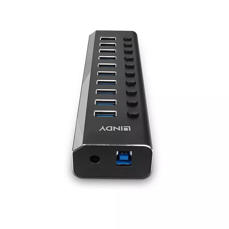 Lindy 10 port USB 3.0 hub s vypínačmi