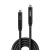 Lindy 10m USB 3.2 Gen 1 a DP 1.4 Type-C hybridný kábel, 10 m, USB C, USB C, USB 3.2 Gen 1 (3.1 Gen 1), čierna
