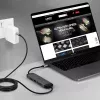 Lindy DST-Micro 140, USB-C laptop micro dokovacia stanica s podporou 4K a 1,4 m 60W nabíjacím káblom
