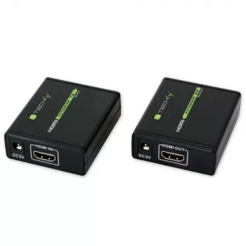 AV vysielač a prijímač TECHLY IDATA EXT-E70 — predĺženie HDMI cez kábel Cat6/6a/7, Full HD 1920x1080, 60 m, 10,2 Gbit/s, HDCP, čierny