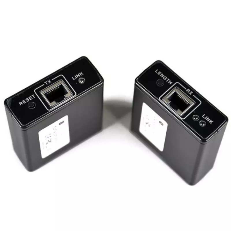 AV vysielač a prijímač TECHLY IDATA EXT-E70 — predĺženie HDMI cez kábel Cat6/6a/7, Full HD 1920x1080, 60 m, 10,2 Gbit/s, HDCP, čierny