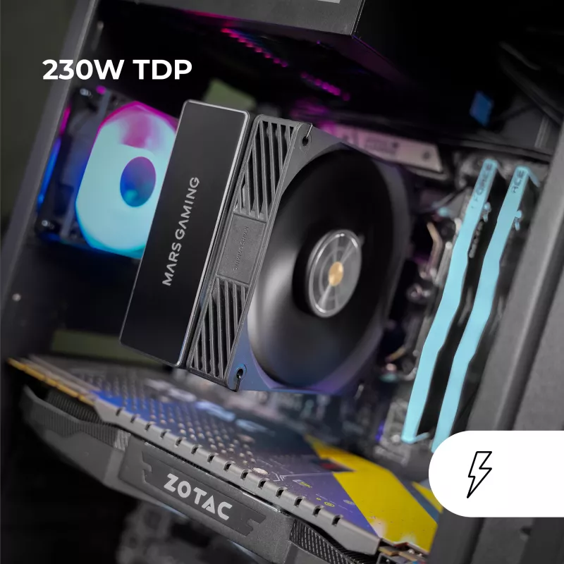 Mars Gaming MCPU-X4 procesorový vzduchový chladič 12 cm čierny 1 ks
