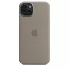 Apple silikónové puzdro s MagSafe iPhone 15 Plus hlinená farba