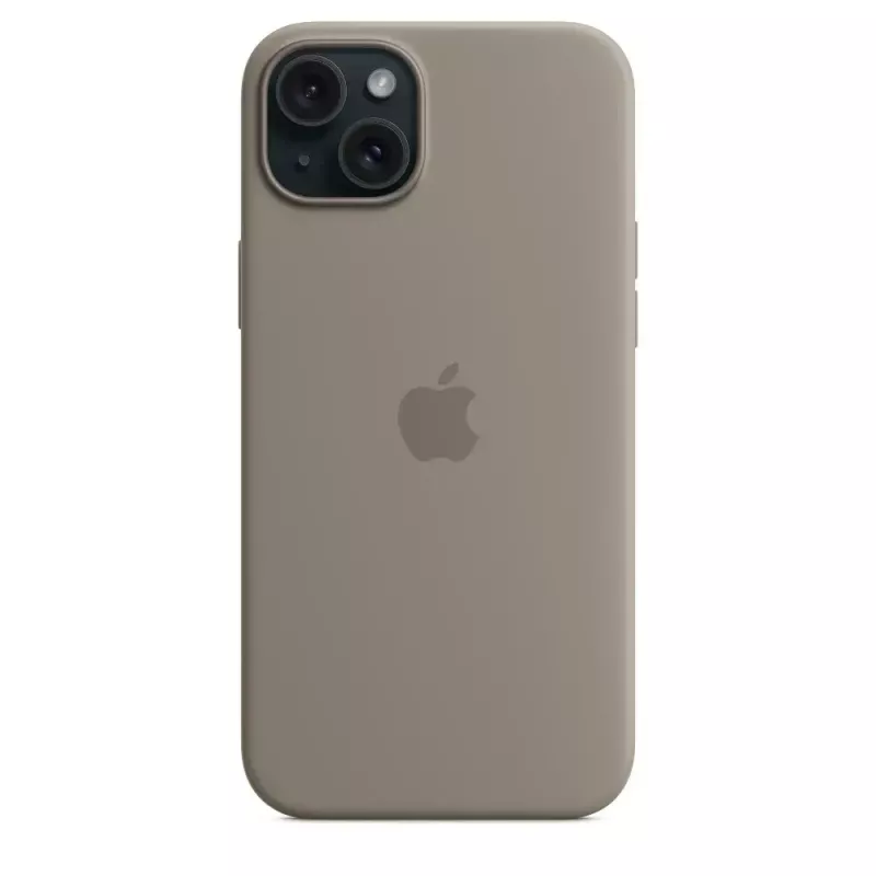 Apple silikónové puzdro s MagSafe iPhone 15 Plus hlinená farba
