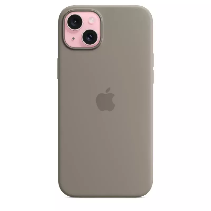 Apple silikónové puzdro s MagSafe iPhone 15 Plus hlinená farba