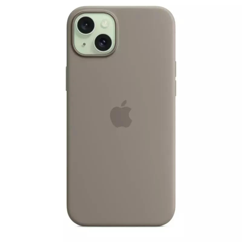 Apple silikónové puzdro s MagSafe iPhone 15 Plus hlinená farba