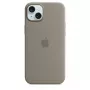 Apple silikónové puzdro s MagSafe iPhone 15 Plus hlinená farba