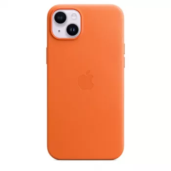 Apple kožené puzdro s MagSafe iPhone 14 Plus oranžová