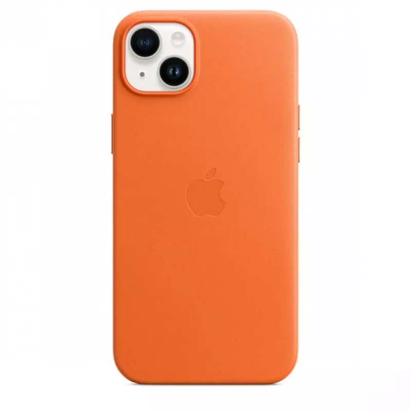 Apple kožené puzdro s MagSafe iPhone 14 Plus oranžová
