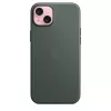 Apple FineWoven puzdro s MagSafe iPhone 15 Plus Evergreen