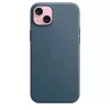 Apple FineWoven puzdro s MagSafe iPhone 15 Plus Pacific Blue