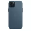 Apple FineWoven puzdro s MagSafe iPhone 15 Plus Pacific Blue