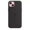 Apple Silicone Case s MagSafe iPhone 15 Plus čierne
