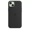 Apple Silicone Case s MagSafe iPhone 15 Plus čierne