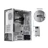Chieftec BS-20B-OP počítačová skriňa Mini Tower, microATX/Mini-ITX, bez zdroja, 2x 3,5″, 2x 2,5″, 1x 5,25″ pozícia, grafická karta max. 270 mm, USB-C, 90 mm ventilátor, čierna
