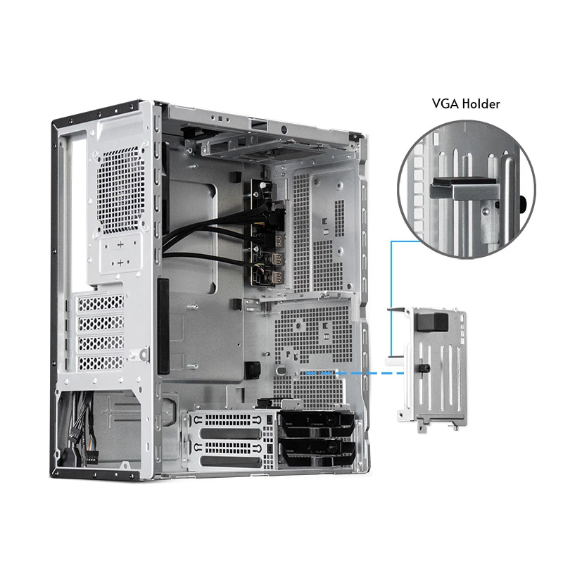 Chieftec BS-20B-OP počítačová skriňa Mini Tower, microATX/Mini-ITX, bez zdroja, 2x 3,5″, 2x 2,5″, 1x 5,25″ pozícia, grafická karta max. 270 mm, USB-C, 90 mm ventilátor, čierna