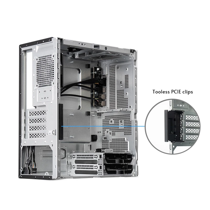 Chieftec BS-20B-OP počítačová skriňa Mini Tower, microATX/Mini-ITX, bez zdroja, 2x 3,5″, 2x 2,5″, 1x 5,25″ pozícia, grafická karta max. 270 mm, USB-C, 90 mm ventilátor, čierna