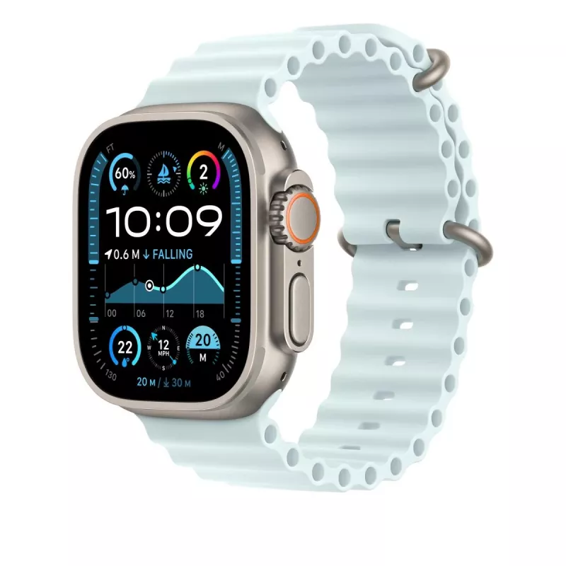 APPLE 49 mm Ice Blue Ocean predĺženie remienka - prírodný titán