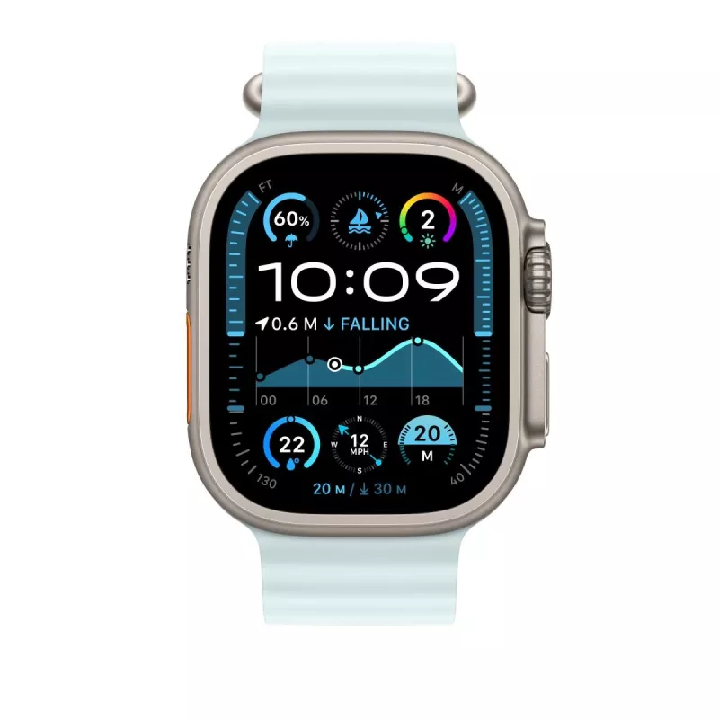 APPLE 49 mm Ice Blue Ocean predĺženie remienka - prírodný titán