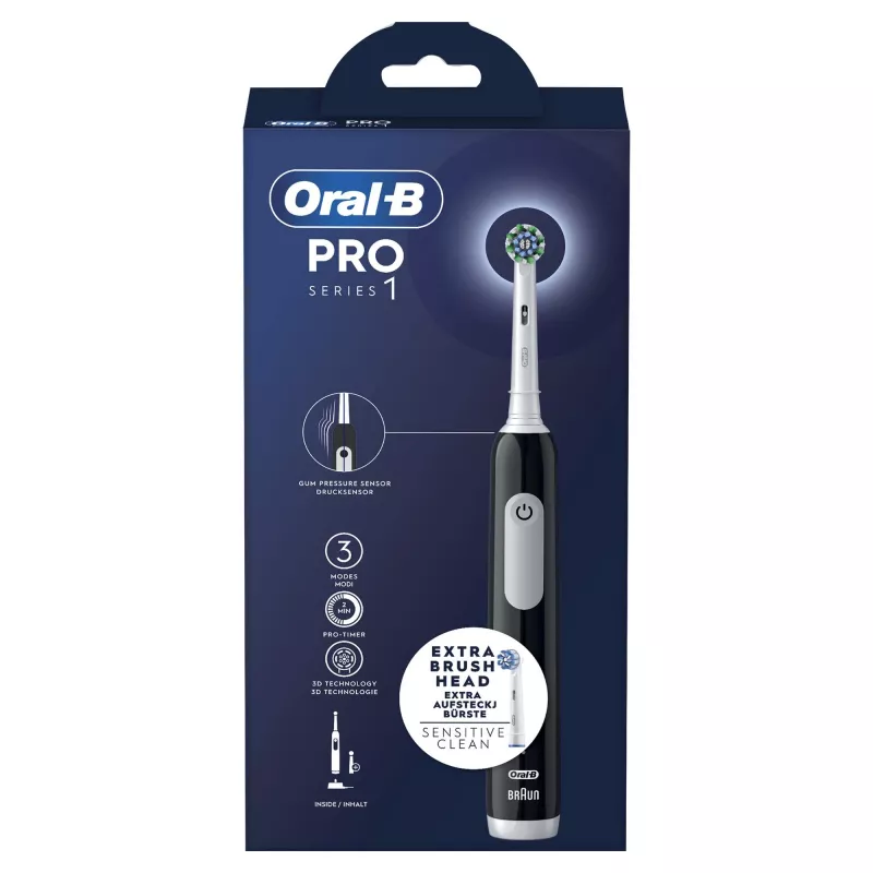 Oral-B Pro Series 1 dospelá oscylujúca zubná kefka čierna, biela